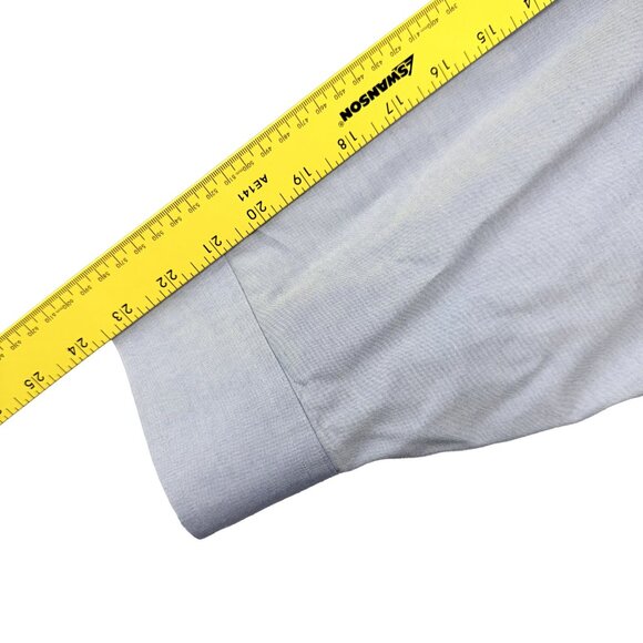 Gold Label ROUNDTREE & YORKE Light Blue Non‑Iron Pinpoint Cotton Oxford Shirt - Picture 9 of 10